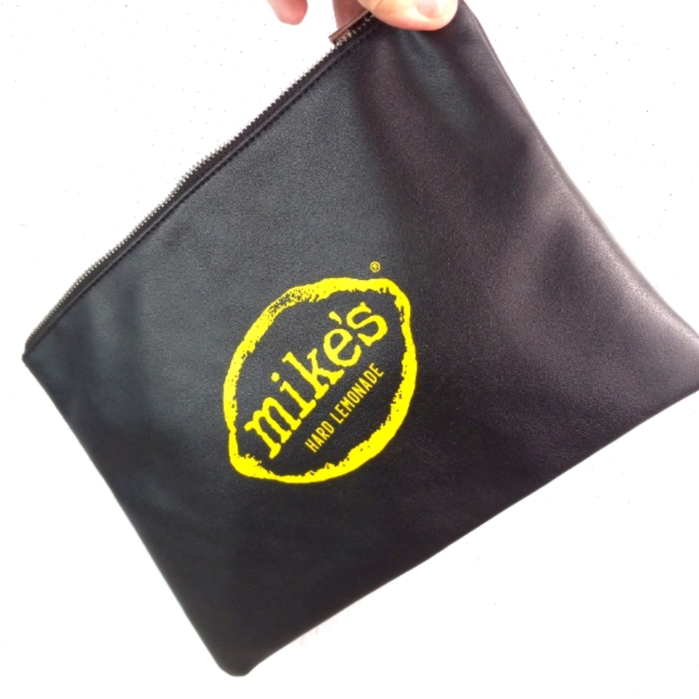 Mike's Hard Lemonade Lined Vinyl Zipper Make Up Bag